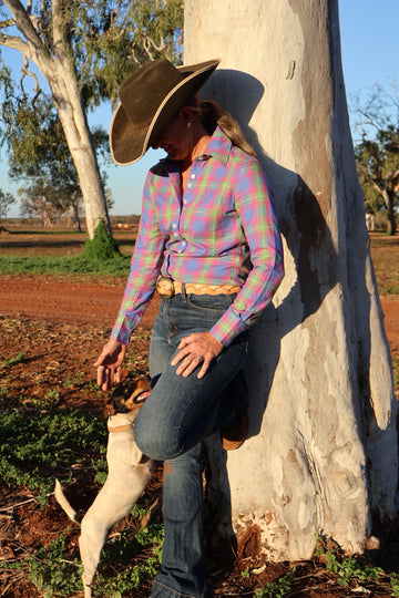 Belle Ladies Long Sleeve Cotton Shirt