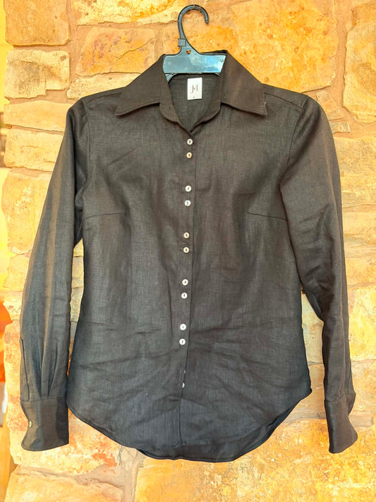 Victoria Ladies Long Sleeve Shirt - Black